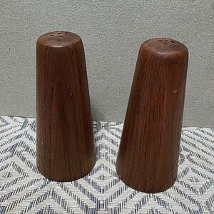 Vintage Danish Wood Salt & Pepper Shakers